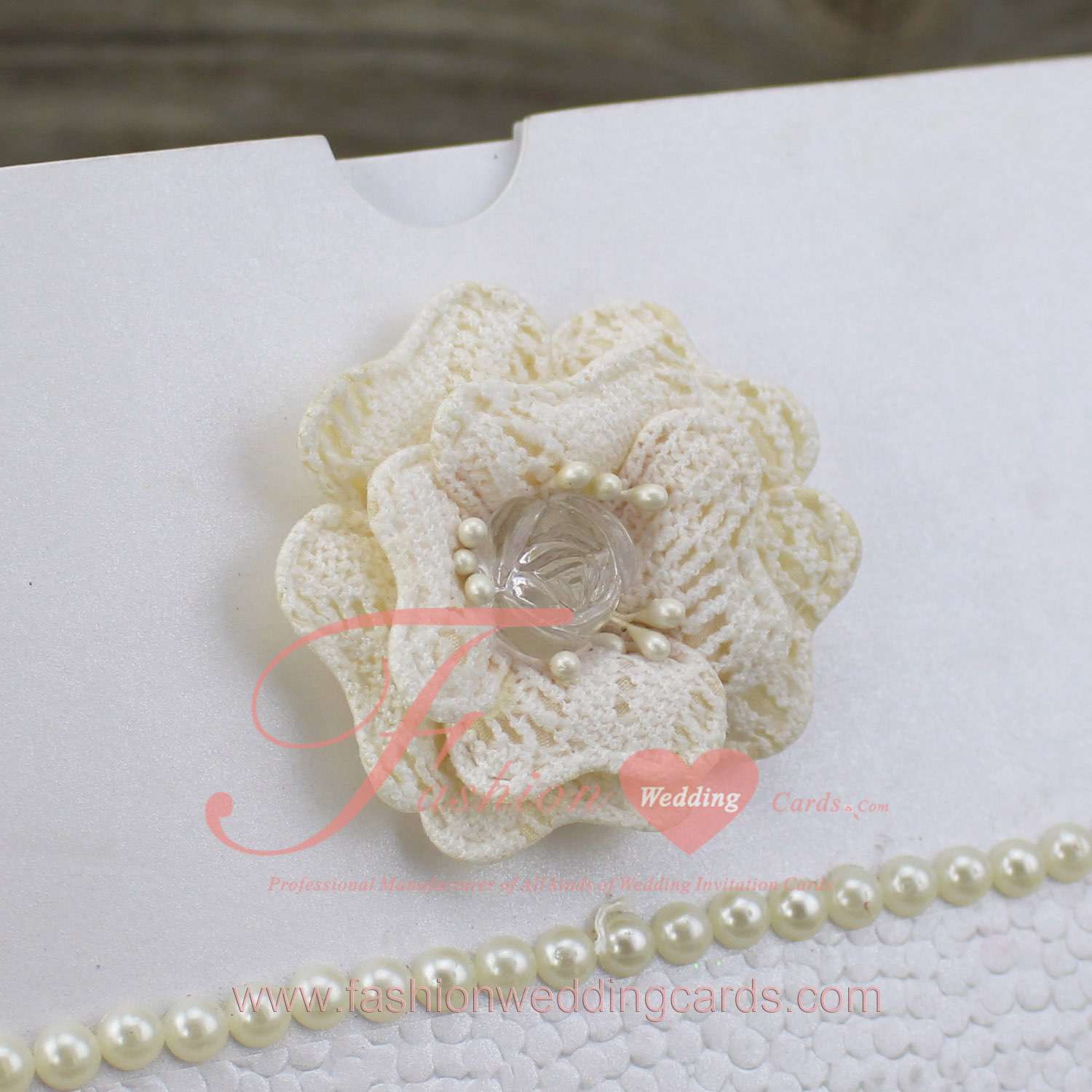 Embossed Pebble Pocket Wedding Invitations 2017
